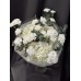 Букет №234 из сортовой кустовой гвоздики и белой гортензии 