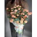 Букет №237 из сортовой кустовой гвоздики персикового цвета