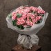 Букет №4 - роза кустовая пионовидная Pink Irishka, эвкалипт Cineria, фисташка