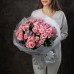 Букет №4 - роза кустовая пионовидная Pink Irishka, эвкалипт Cineria, фисташка
