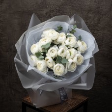 Букет №7 17 шт ранункулюсов Cloni White