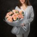 Букет №10 - роза Одноголовая Shimmer, эвкалипт Cineria, фисташка