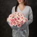 Букет №20 - роза садовая пионовидная Premium Mayra Bridal Pink, фисташка