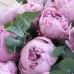 Букет №96(1) из крупных розовых пионов Sarah Bernhardt и эвкалипта