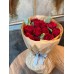 Букет №97 - роза Одноголовая, эвкалипт Cineria, упаковка крафт