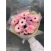 Букет №106 - геребера сортовая, кустовая пионовидная роза в корейской пленке