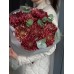 Букет №111 из сортовой хризантемы Bigoud Red и эвкалипта