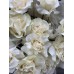 Букет №137 - из белых жемчужных вывернутых роз 