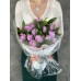 Букет №141 -Тюльпаны пионовидные Double Price, Скиммия Green