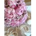 Букет №157 - Букет невесты из розовых пионов и гипсофилы