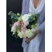 Букет №166 - Букет невесты с кустовой розой bombastic и голубым оксипиталумом 