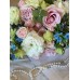 Букет №166 - Букет невесты с кустовой розой bombastic и голубым оксипиталумом 