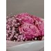 Букет №189 - Букет в розовых оттенках из роз County Blues и гипсофилы 