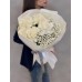 Букет №190 - Букет из белых кружевных роз и гипсофилы 