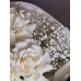 Букет №190 - Букет из белых кружевных роз и гипсофилы 