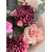 Букет №257 с хризантемами Бигуди, диантусами, брассикой, гортензией и эвкалиптом